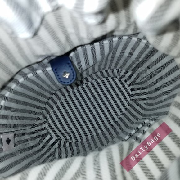 KATE SPADE BUOY WICKER MEDIUM BUCKET BAG CROSSBODY BLUE MULTI PXR00427 NWT $399 - Picture 2 of 10